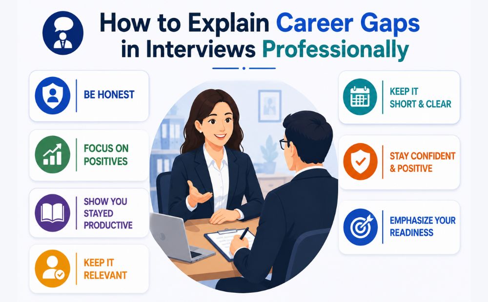 how to explain career gaps in interviews professionally